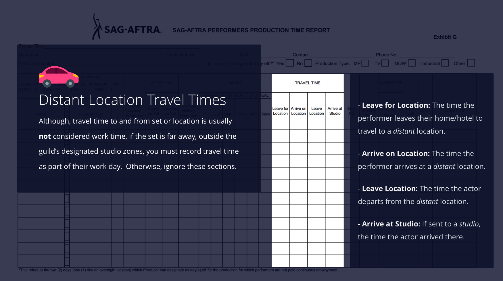 6-SAG Exhibit G - Travel Time - StudioBinder