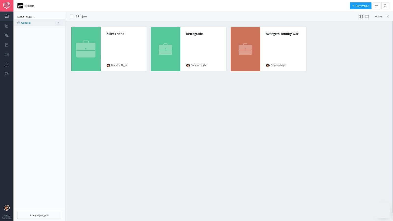 Company account dashboard