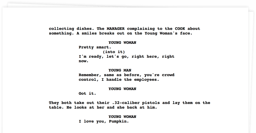 Exit Intent Script - Pulp Fiction - StudioBinder