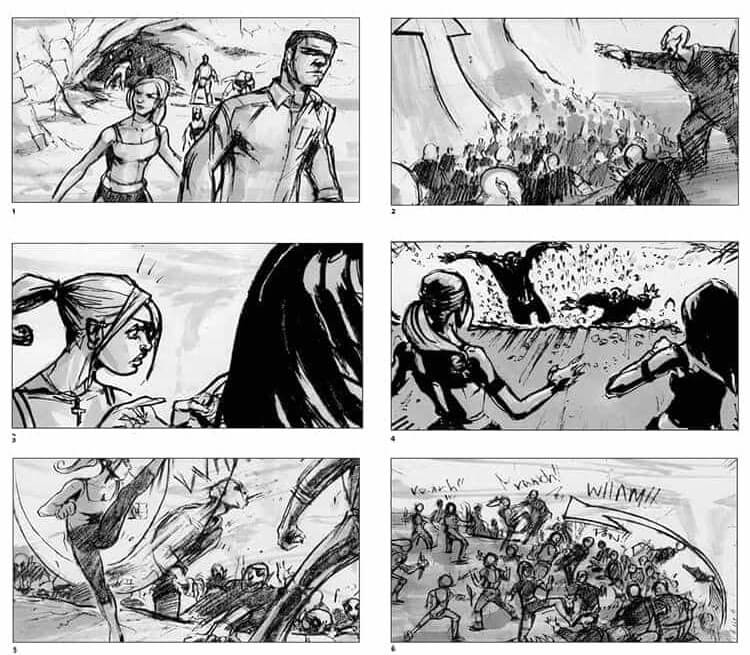 Film Storyboard Examples - Movie Storyboard Sample - Charles Ratteray - Joss Whedon - Buffy the Vampire Slayer - StudioBinder