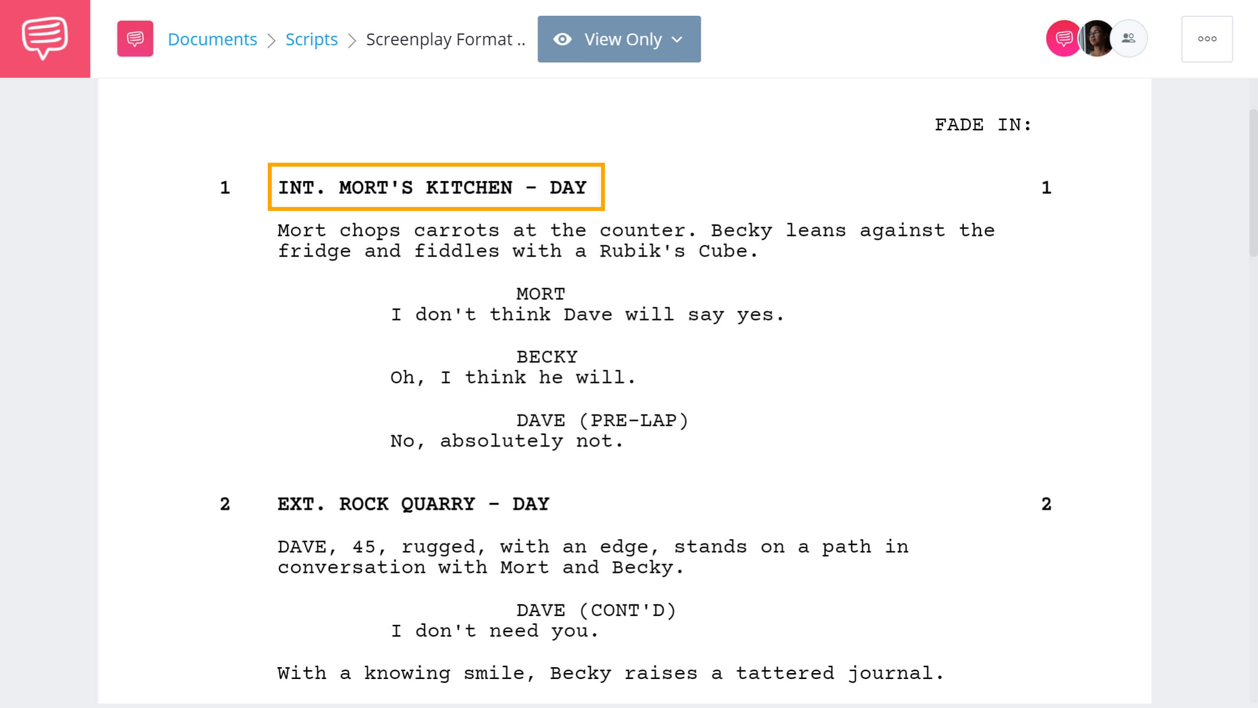 Formatting a Screenplay - Screenplay Format - Sluglines - StudioBinder Screenwriting Software