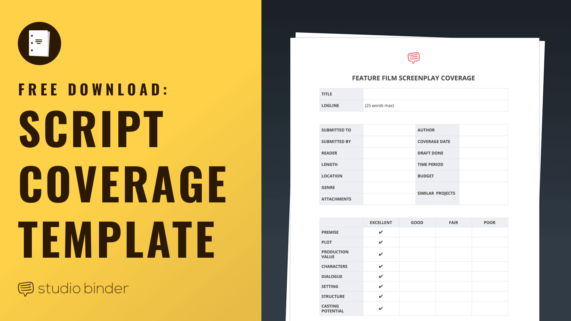 FREE Feature Film Script Coverage Template - Featured Image - StudioBinder