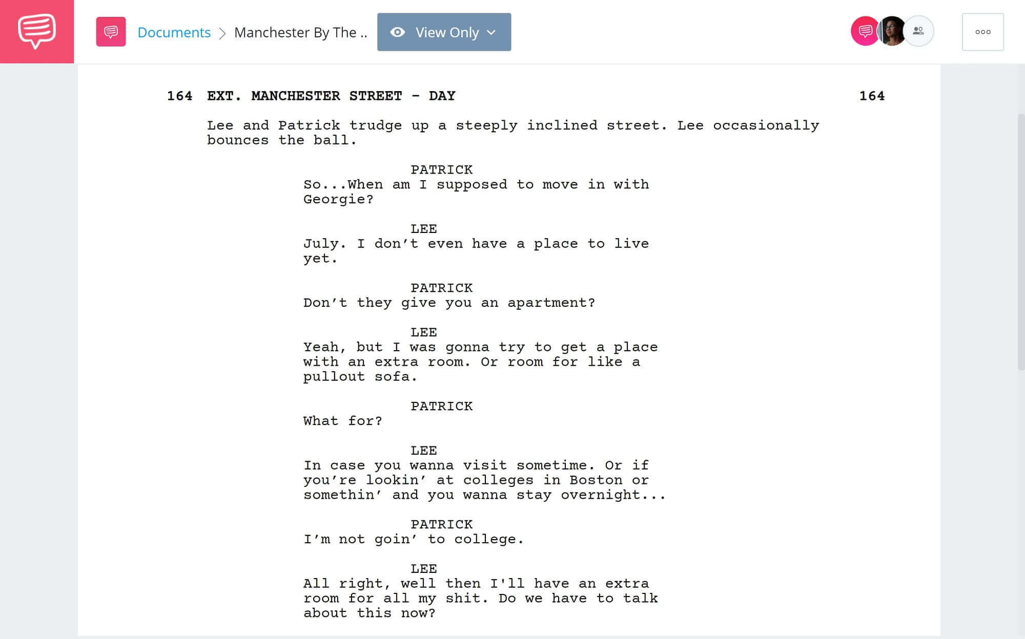 Manchester By The Sea Script Teardown - Ending - StudioBinder Scriptwriting Software