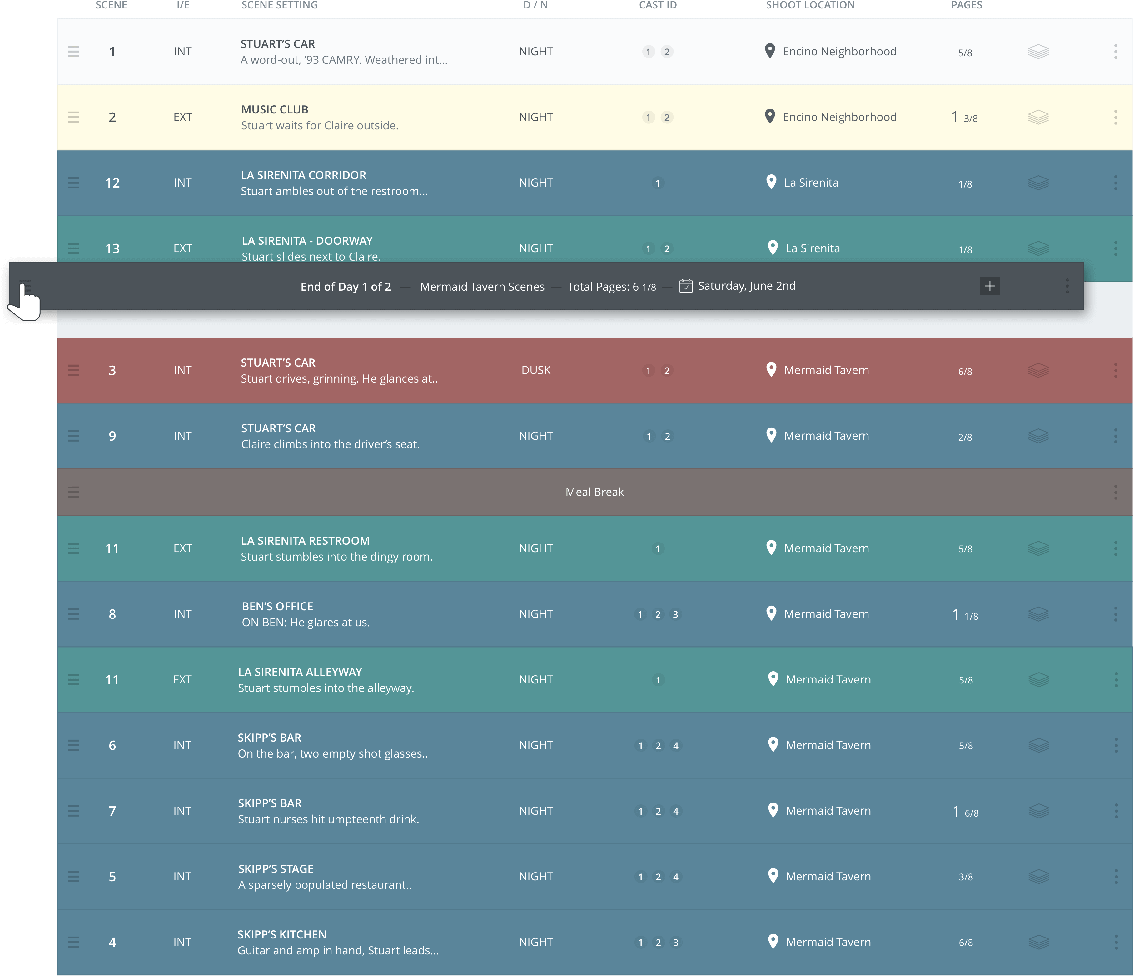 Shooting Schedule Software - Film Scheduling Stripboard - StudioBinder Film Scheduling Software