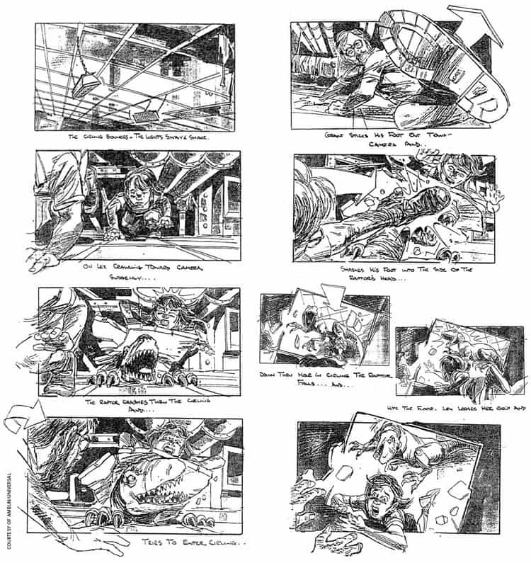 Storyboard Examples - Storyboard Ideas - Film Storyboad Template - Storyboard Format -Jurassic Park Storyboard - StudioBinder