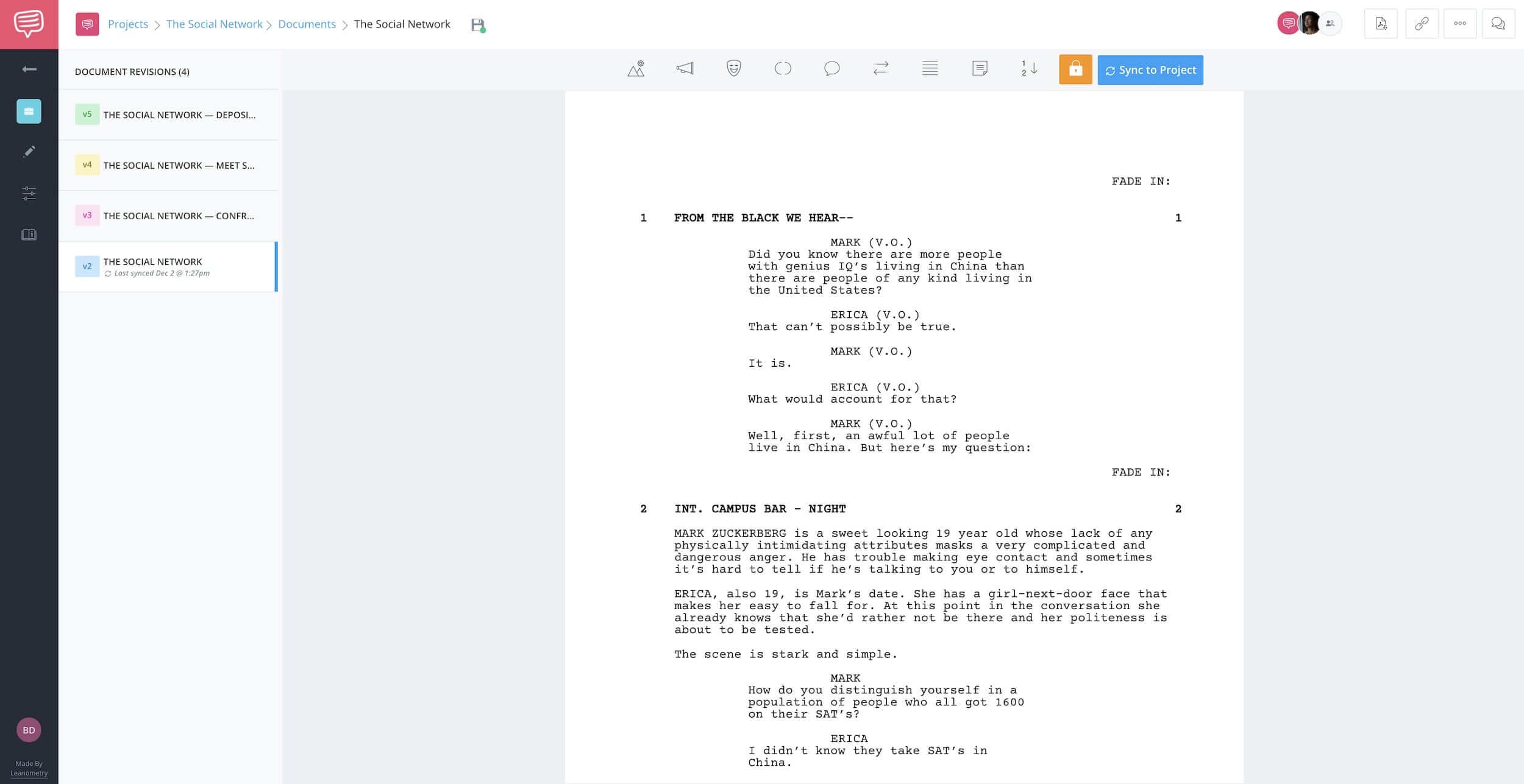 The Social Network Script - Full Script - StudioBinder - Screenwriting Software